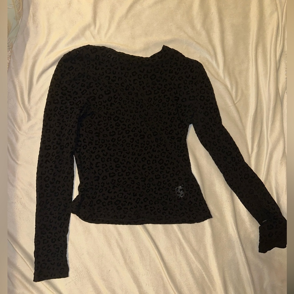 Black see through shirt